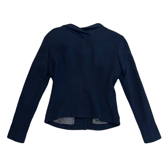 Roland Mouret Navy Wool Fitted Blazer Jacket - Picture 2 of 5